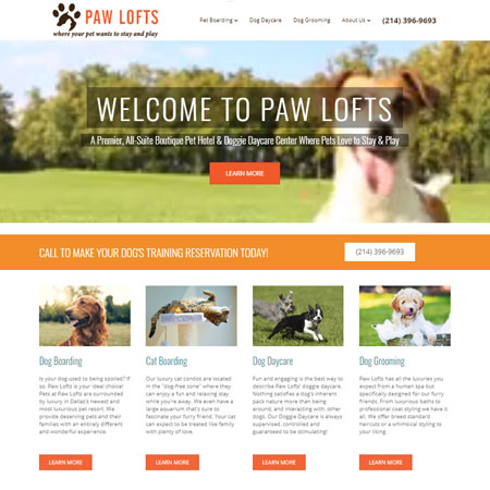 Paw Lofts Website